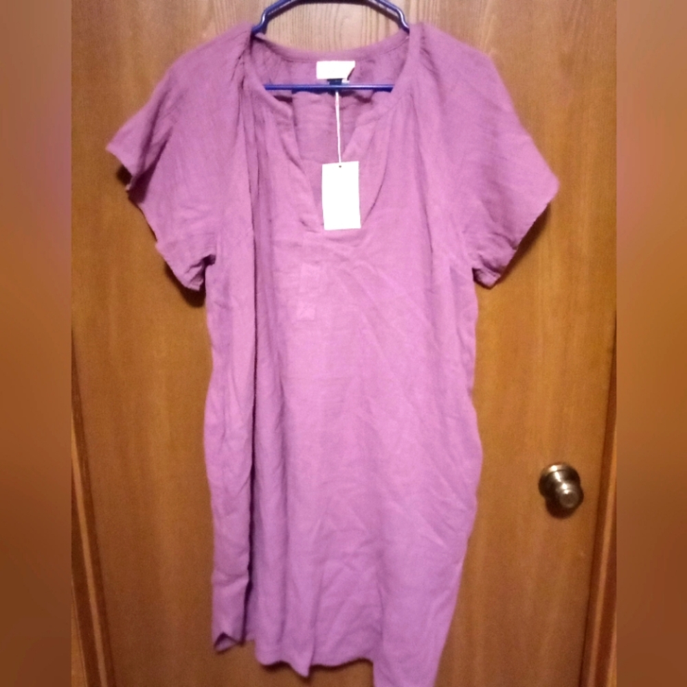 Universal thread purple short sleeve shift dress